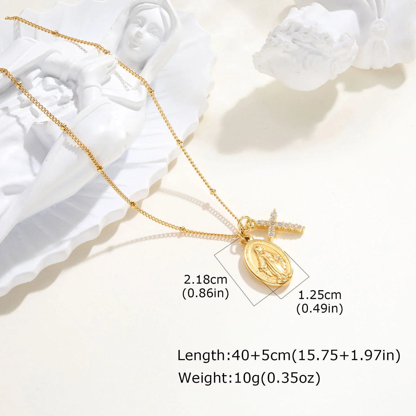 Collar de la Virgen · Acabado Dorado Premium