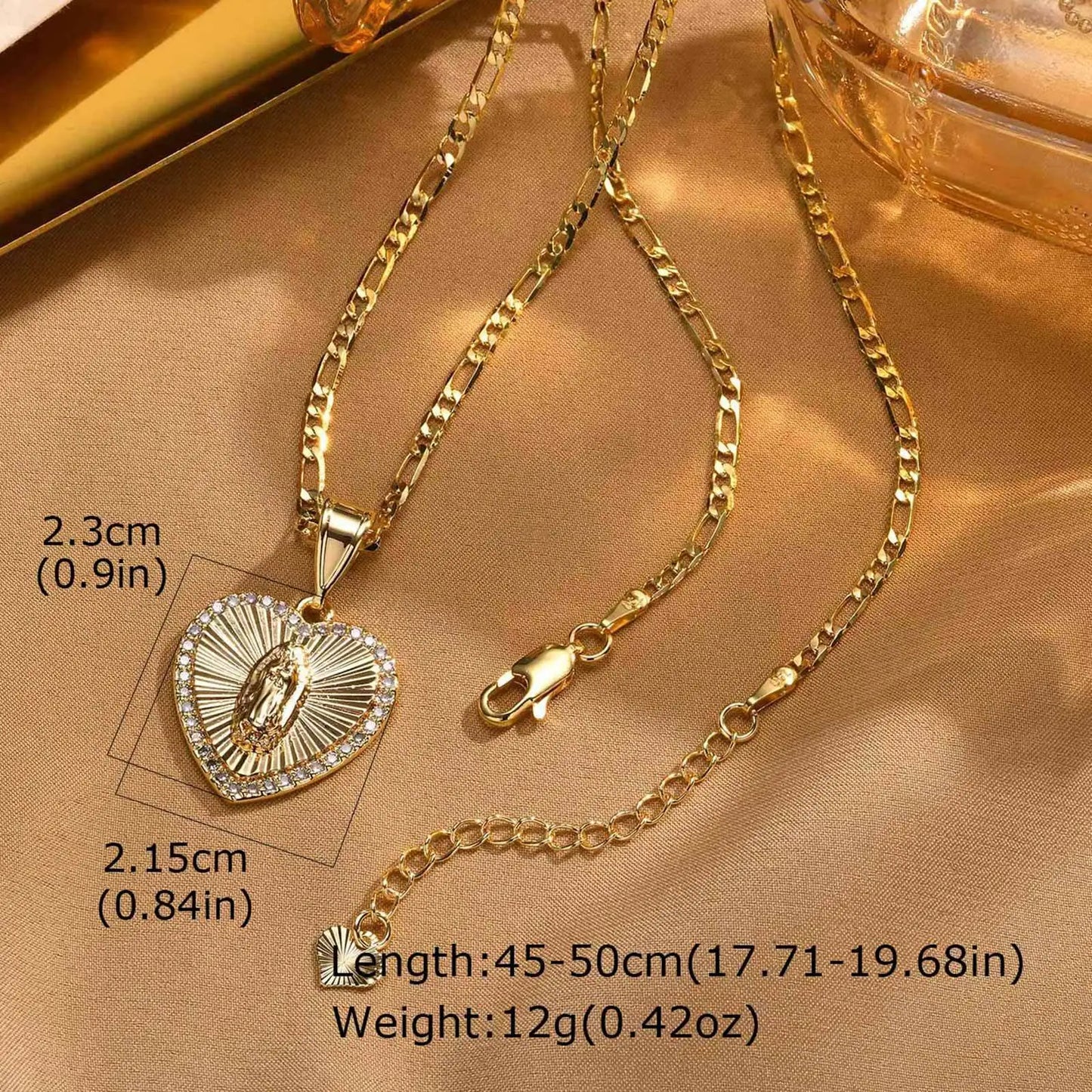 Collar de la Virgen · Acabado Dorado Premium