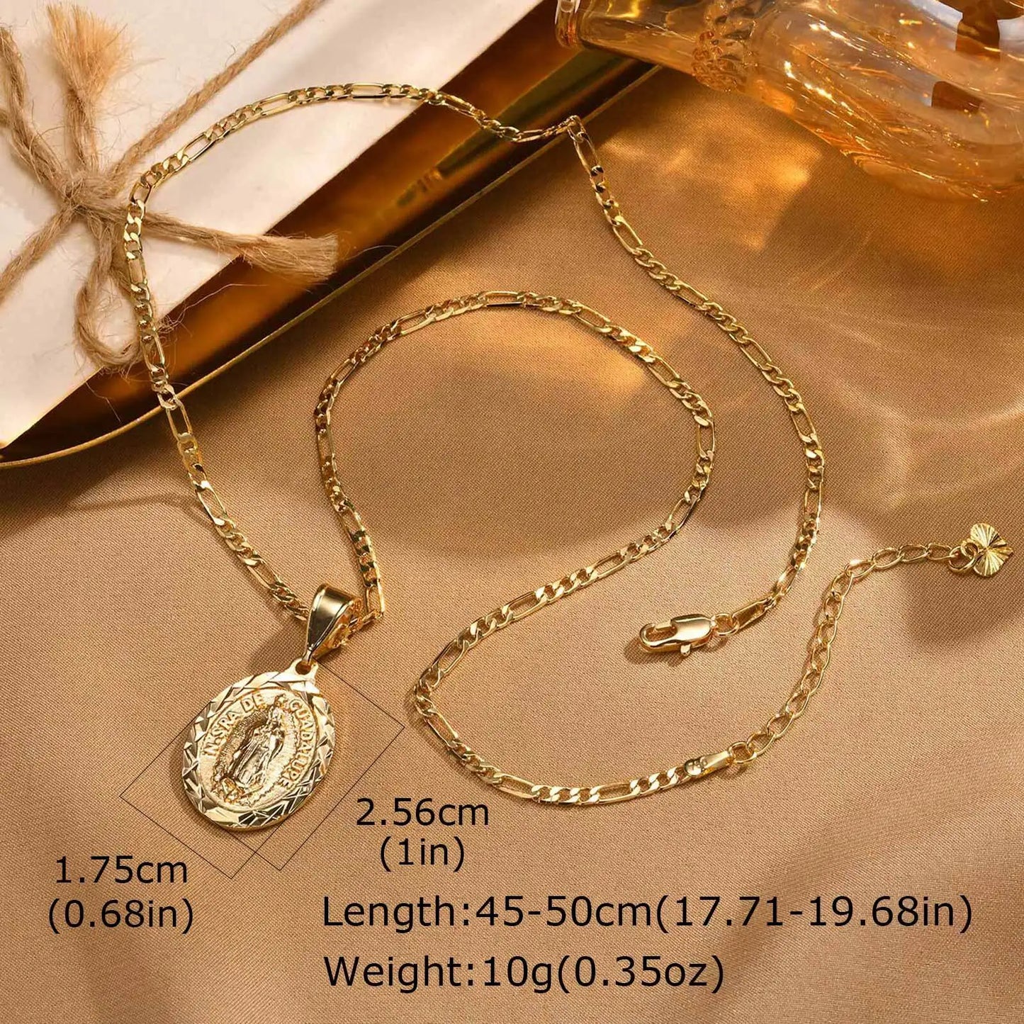 Collar de la Virgen · Acabado Dorado Premium