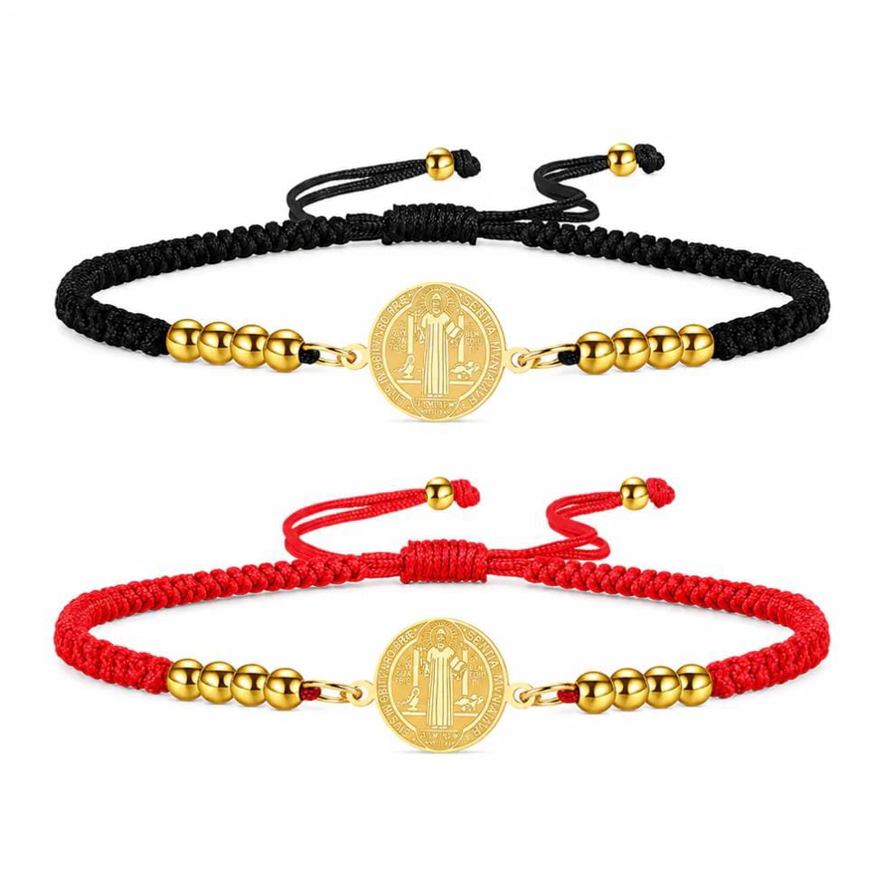 Pulsera San Benito · Acabado Dorado