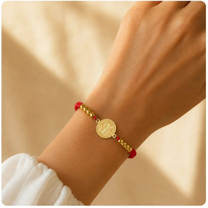 Pulsera San Benito · Acabado Dorado